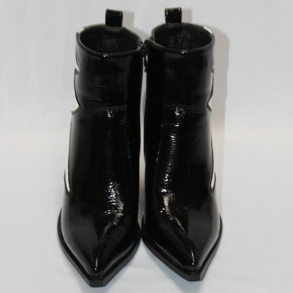 Jeeini of Paris Black Faux Leather Ankles Boots - Picture 5 of 13